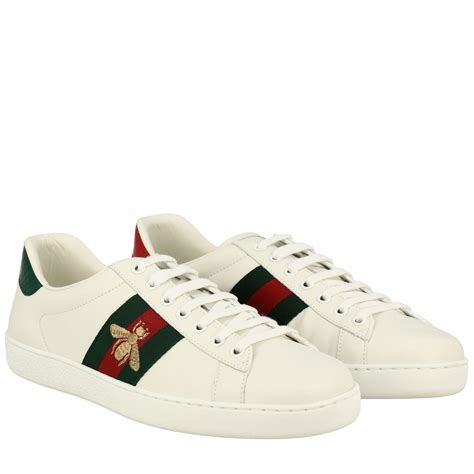 mens gucci trainers white|gucci white sneakers for men.